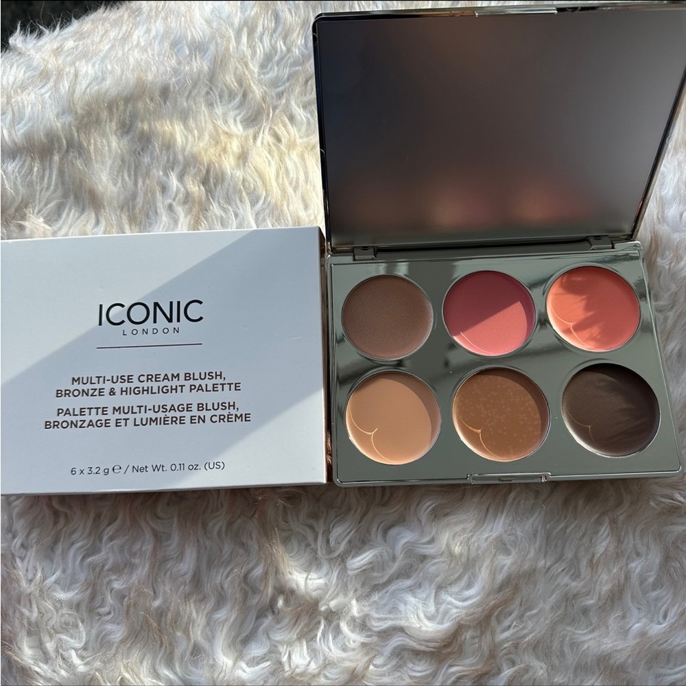 ICONIC London Multi-Use Cream Blush, Bronze & Highlight Palette